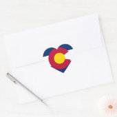 Sticker Cœur Drapeau du Colorado (Enveloppe)