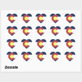 Sticker Cœur Drapeau du Colorado (Feuille)