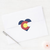 Sticker Cœur Drapeau du Colorado (Enveloppe)