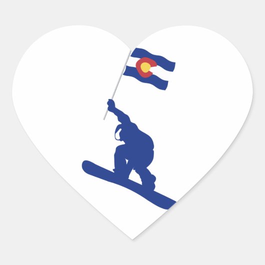 Sticker Cœur Drapeau du Colorado (Devant)