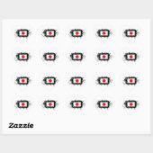 Sticker Cœur Drapeau du Japon (Feuille)