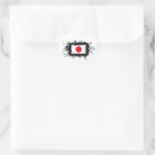 Sticker Cœur Drapeau du Japon (Sac)
