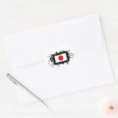Sticker Cœur Drapeau du Japon (Enveloppe)