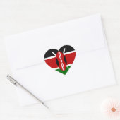 Sticker Cœur Drapeau du Kenya (Enveloppe)