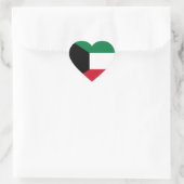 Sticker Cœur Drapeau du Koweït (Sac)
