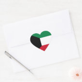 Sticker Cœur Drapeau du Koweït (Enveloppe)