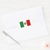 Sticker Cœur Drapeau du Mexique (Enveloppe)