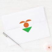 Sticker Cœur Drapeau du Niger (Enveloppe)