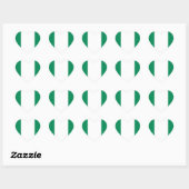 Sticker Cœur Drapeau du Nigeria (Feuille)