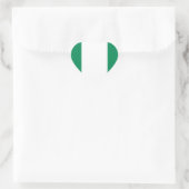 Sticker Cœur Drapeau du Nigeria (Sac)