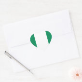 Sticker Cœur Drapeau du Nigeria (Enveloppe)