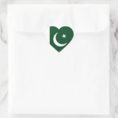 Sticker Cœur Drapeau du Pakistan (Sac)
