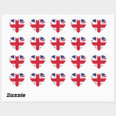 Sticker Cœur Drapeau du Royaume-Uni (Feuille)