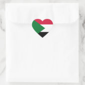 Sticker Cœur Drapeau du Soudan (Sac)