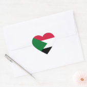 Sticker Cœur Drapeau du Soudan (Enveloppe)