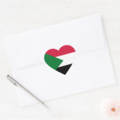 Sticker Cœur drapeau du soudan (Enveloppe)