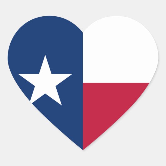 Sticker Cœur Drapeau du Texas (Devant)
