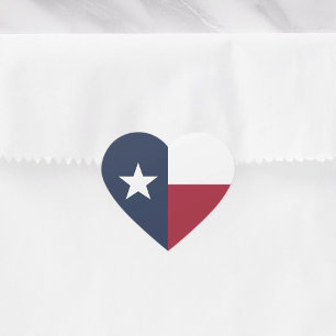 Sticker Cœur Drapeau du Texas