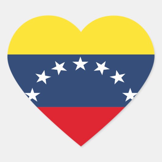 Sticker Cœur Drapeau du Venezuela (Devant)