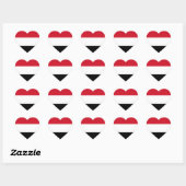 Sticker Cœur drapeau du yémen (Feuille)
