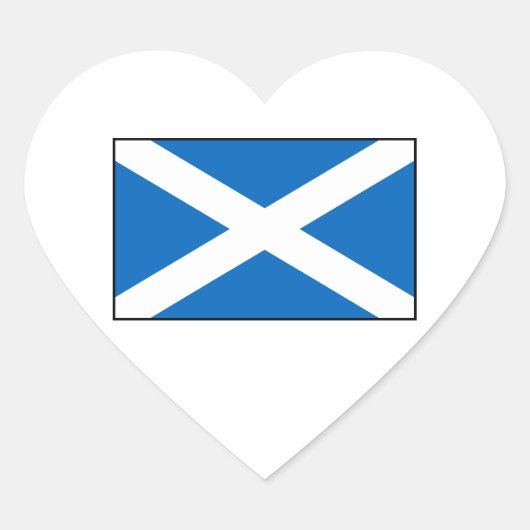 Sticker Cœur Drapeau écossais (Devant)