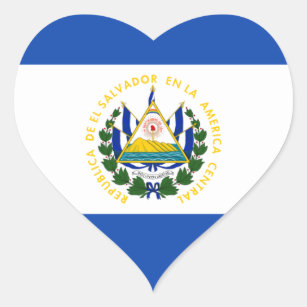 Sticker Cœur Drapeau El Salvador - Bandera de El Salvador
