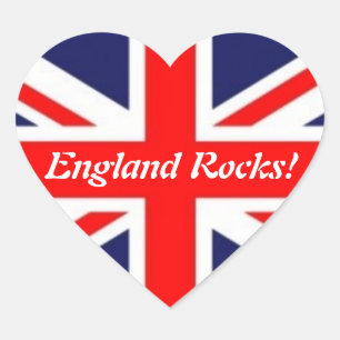 Sticker Cœur Drapeau England Rocks ! - Union Jack
