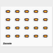 Sticker Cœur Drapeau Espagne (Feuille)