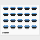 Sticker Cœur Drapeau estonien (Feuille)