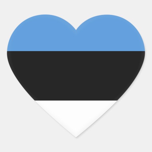 Sticker Cœur Drapeau estonien (Devant)