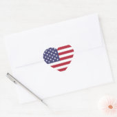 Sticker Cœur Drapeau États-Unis (Enveloppe)