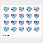 Sticker Cœur Drapeau Fidji (Feuille)