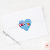 Sticker Cœur Drapeau Fidji Splendide patriotique (Enveloppe)