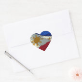 Sticker Cœur drapeau filipino (Enveloppe)