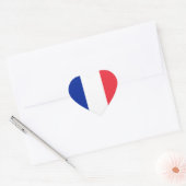 Sticker Cœur Drapeau français (Enveloppe)