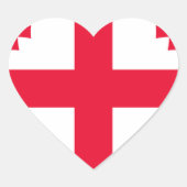 Sticker Cœur Drapeau géorgien (Devant)