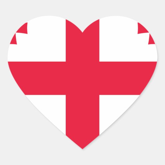 Sticker Cœur Drapeau géorgien (Devant)