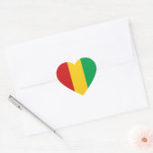 Sticker Coeur Drapeau Guinée-Conakry (Enveloppe)