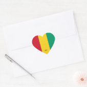 Sticker Cœur Drapeau Guinée Splendide patriotique (Enveloppe)