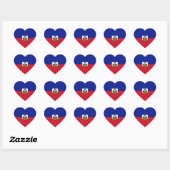 Sticker Coeur Drapeau Haïti (Feuille)
