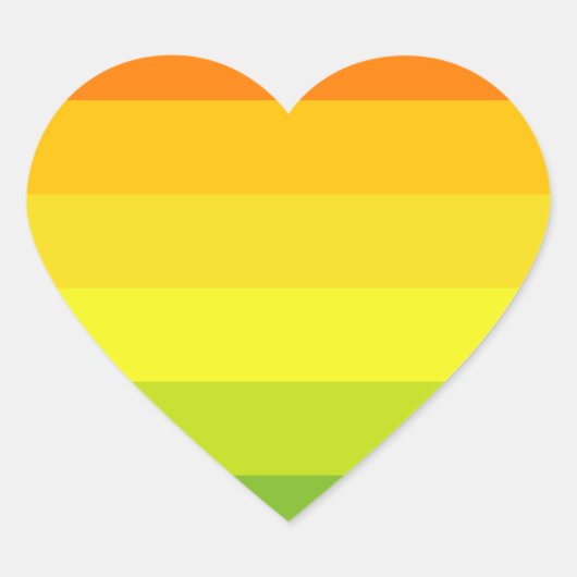 Sticker Cœur Drapeau Hermaphrodite Pride (Devant)