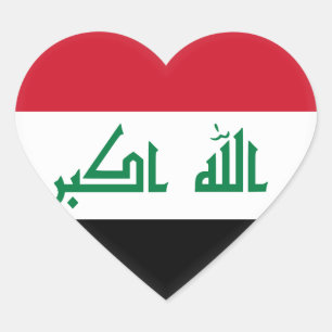 Sticker Cœur Drapeau Iraq (Iraq)