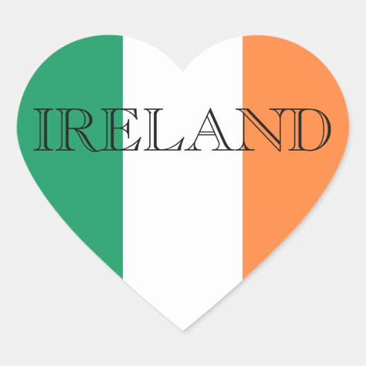 Sticker Cœur Drapeau irlandais Irlande (Devant)