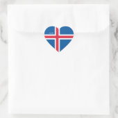 Sticker Cœur Drapeau Islande Splendide patriotique (Sac)