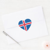 Sticker Cœur Drapeau Islande Splendide patriotique (Enveloppe)