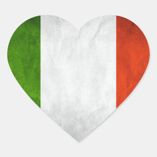 Sticker Cœur Drapeau Italie (Devant)