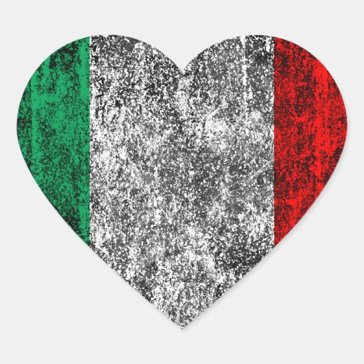 Sticker Cœur drapeau italie (Devant)