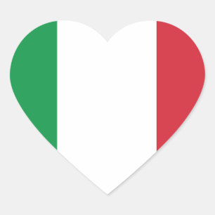 Sticker Cœur Drapeau italien