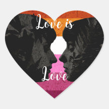 Drapeau lesbien avec deux silhouettes de femme