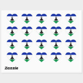 Sticker Cœur Drapeau Lesotho Splendide patriotique (Feuille)